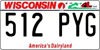 WI license plate 512PYG
