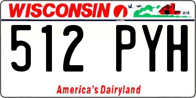 WI license plate 512PYH
