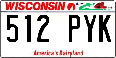 WI license plate 512PYK