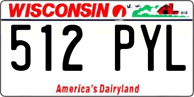 WI license plate 512PYL