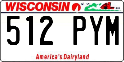 WI license plate 512PYM