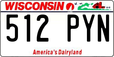 WI license plate 512PYN