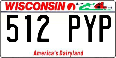 WI license plate 512PYP