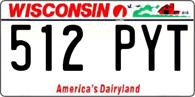 WI license plate 512PYT
