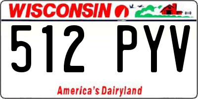 WI license plate 512PYV