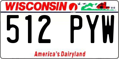WI license plate 512PYW