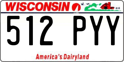 WI license plate 512PYY