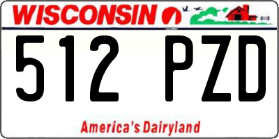 WI license plate 512PZD
