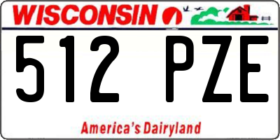 WI license plate 512PZE