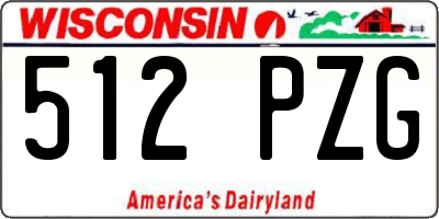 WI license plate 512PZG
