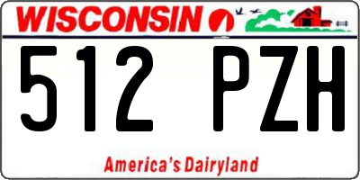 WI license plate 512PZH