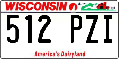 WI license plate 512PZI