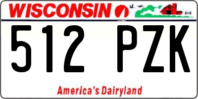 WI license plate 512PZK