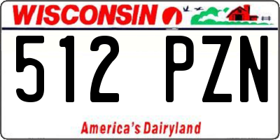 WI license plate 512PZN