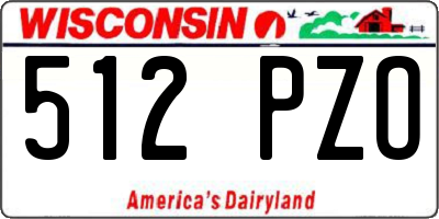 WI license plate 512PZO