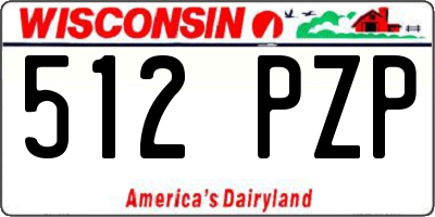 WI license plate 512PZP