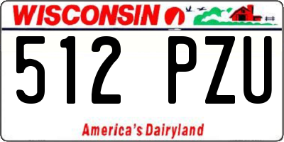 WI license plate 512PZU