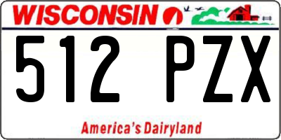 WI license plate 512PZX
