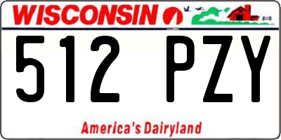 WI license plate 512PZY