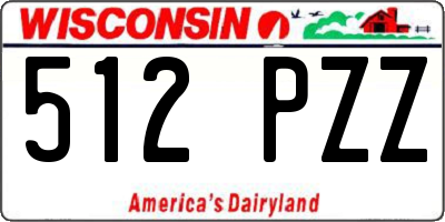 WI license plate 512PZZ