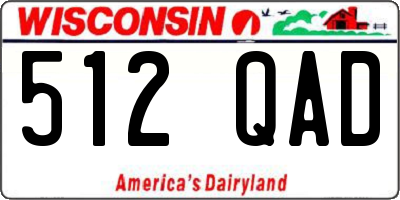 WI license plate 512QAD