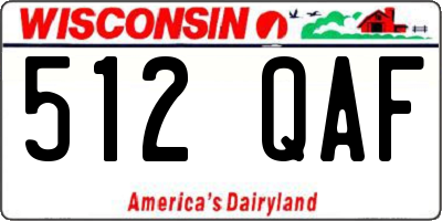 WI license plate 512QAF