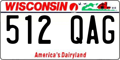 WI license plate 512QAG