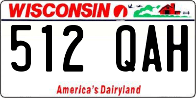 WI license plate 512QAH
