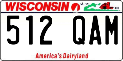 WI license plate 512QAM