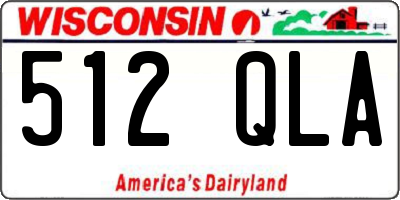 WI license plate 512QLA