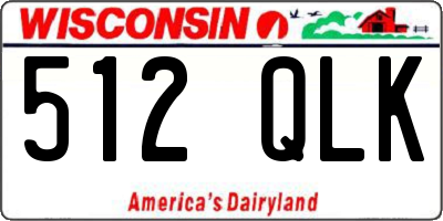 WI license plate 512QLK