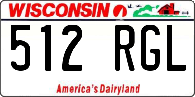 WI license plate 512RGL