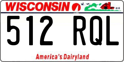 WI license plate 512RQL