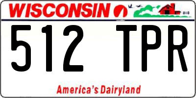 WI license plate 512TPR