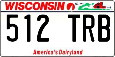 WI license plate 512TRB