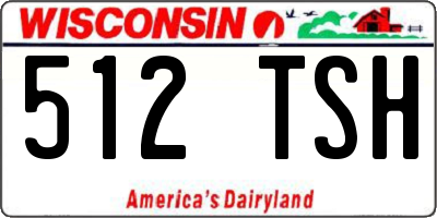 WI license plate 512TSH