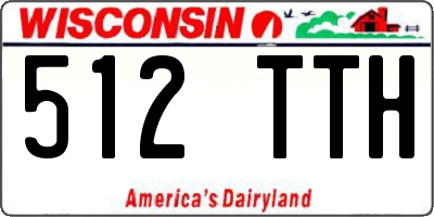 WI license plate 512TTH