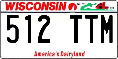WI license plate 512TTM
