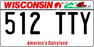WI license plate 512TTY