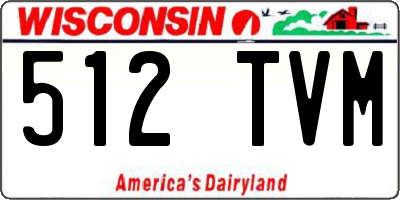 WI license plate 512TVM