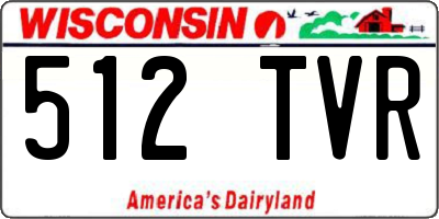 WI license plate 512TVR
