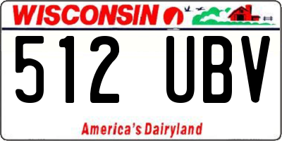 WI license plate 512UBV