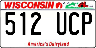 WI license plate 512UCP