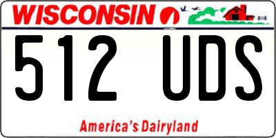 WI license plate 512UDS