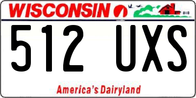WI license plate 512UXS