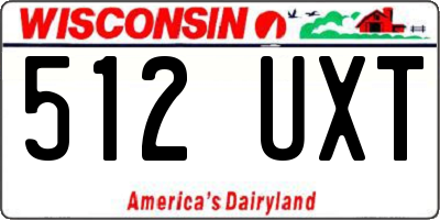 WI license plate 512UXT