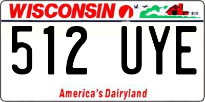 WI license plate 512UYE