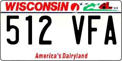WI license plate 512VFA