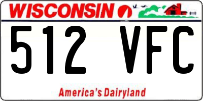 WI license plate 512VFC