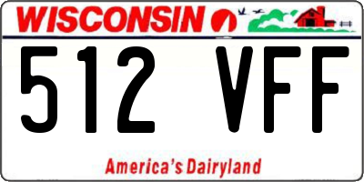WI license plate 512VFF